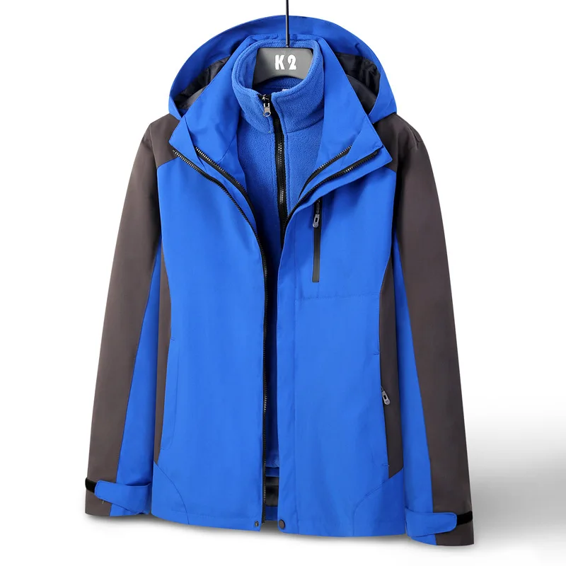 2024 Outdoor Hardshell Men Autumn and Winter Two-piece Set Mountaineering Suit Custom Work Clothes