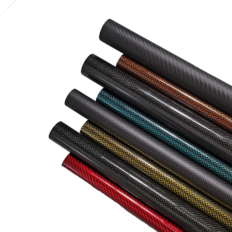Top Quality High strength Customized Colored 3K Carbon Fiber Tube 5mm 8mm 10mm 20mm 30mm 40mm 50mm (1600402726804)