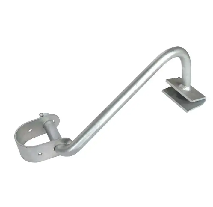 Premium Zinc-Plated Fence Gate Hinge With Two Tubular Frame Clamp American style Iron Gate Hinges hardware
