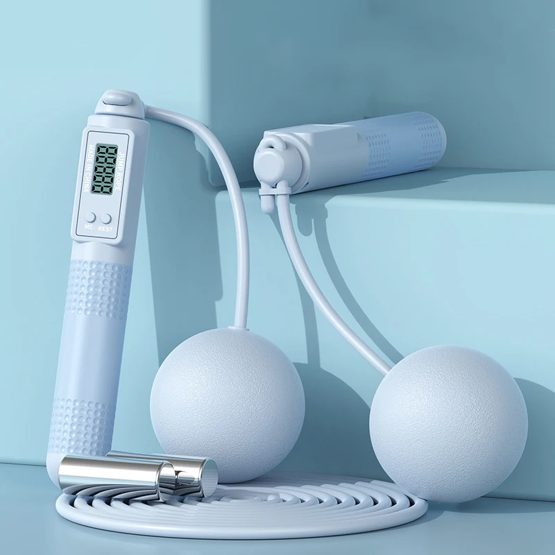 Custom electric digital cordless speed counter smart jump rope for fitness