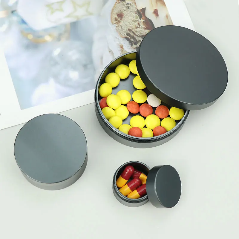 Portable portable storage box Creative medicine lightweight aluminum alloy metal seal waterproof bin small