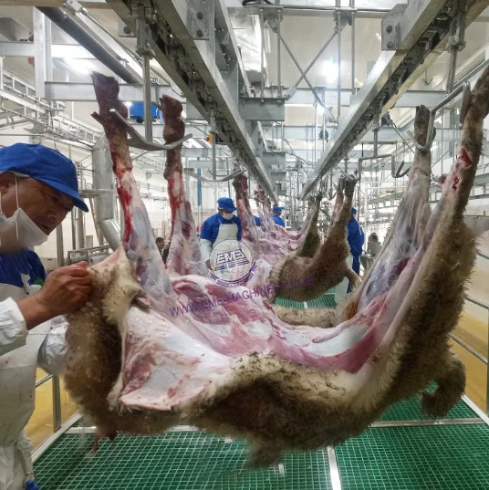 Automatic Sheep Halal Abattoir Machinery of Goat Meat Processing Convey Rail For Meat Plant