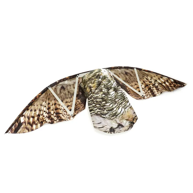 Flying Wings Scare Owl Glowing Eyes Decoy Pest Repellent Birds Garden Yard Decor
