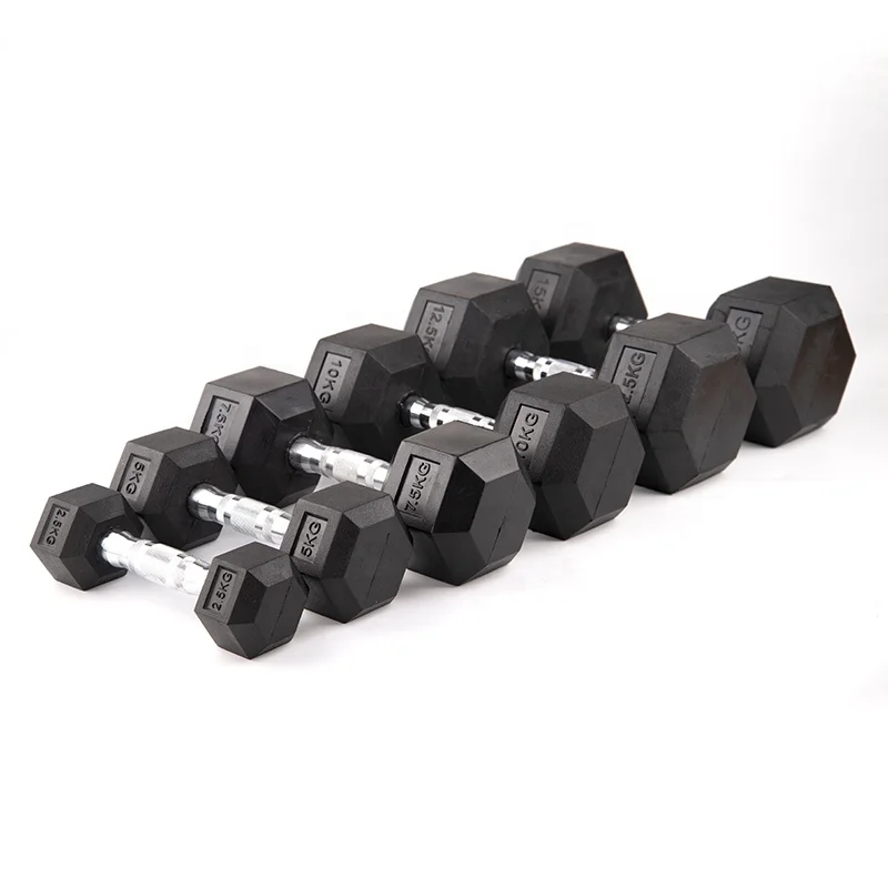 Hex Pesas De Wholesale Haltere Home Gym Equipment Accesori 10 Kg 10kg 20kg Free Weights Rubber Dumbls Dumbbell Set