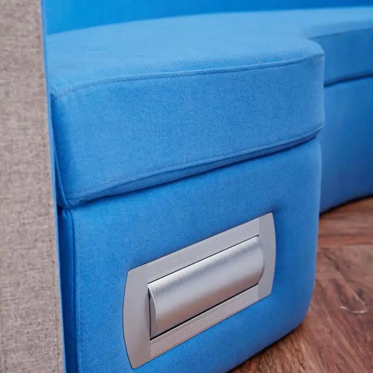 Modern round sofa sets office meeting privacy booth with plugged into electricity