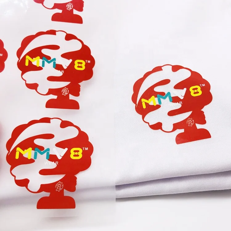 Clothing Printing Labels Manufacturer Custom Pattern Logo Heat Transfer for T Shirt