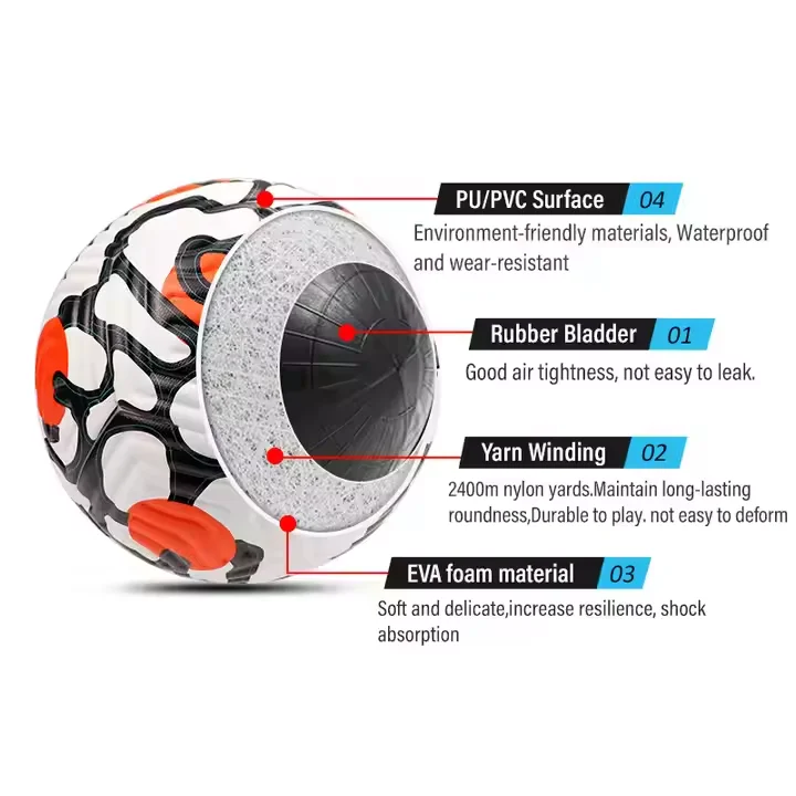 2024 Professional Waterproof Football PU/ PVC High-Tech Thermal Bonded Soccer Sports Matches Size 5 16 Years Professional