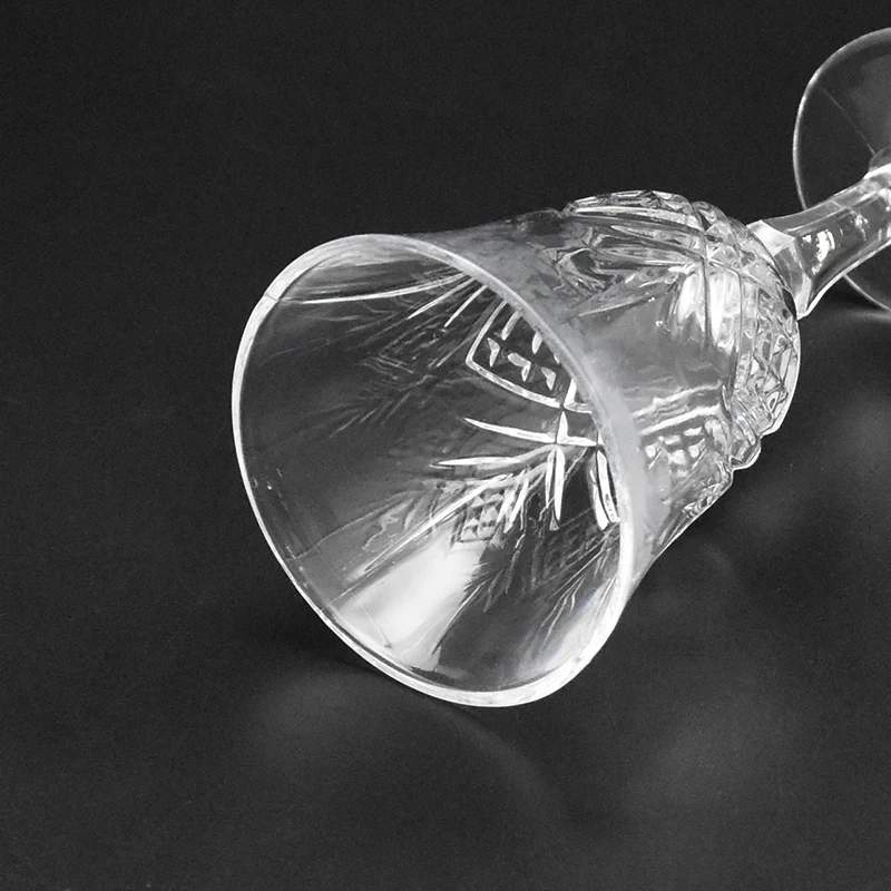 Винтажный бокал для красного вина и белого шампанского без свинца с резным