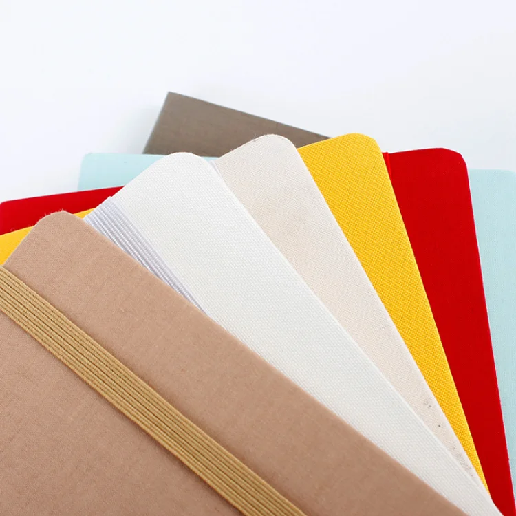 Wholesale custom Logo Hard Cover Journal Recycled Paper Planner Writing Blank Fabric Cover Notebook