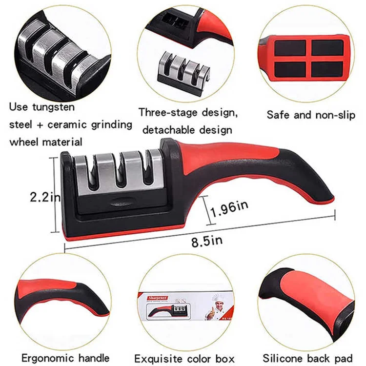 Professional 3 Stage Knife Sharpener Tool Cutter Sharpening Machine