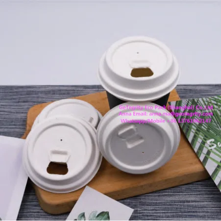 Lid for coffee to go cups Deckel fur Coffee To Go Becher 100% compostable 80mm eco packaging bagasse lid cane sugarcane lid