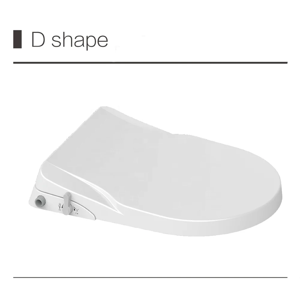 
D shape non-electric mechanical toilet bidet seat with cold water 