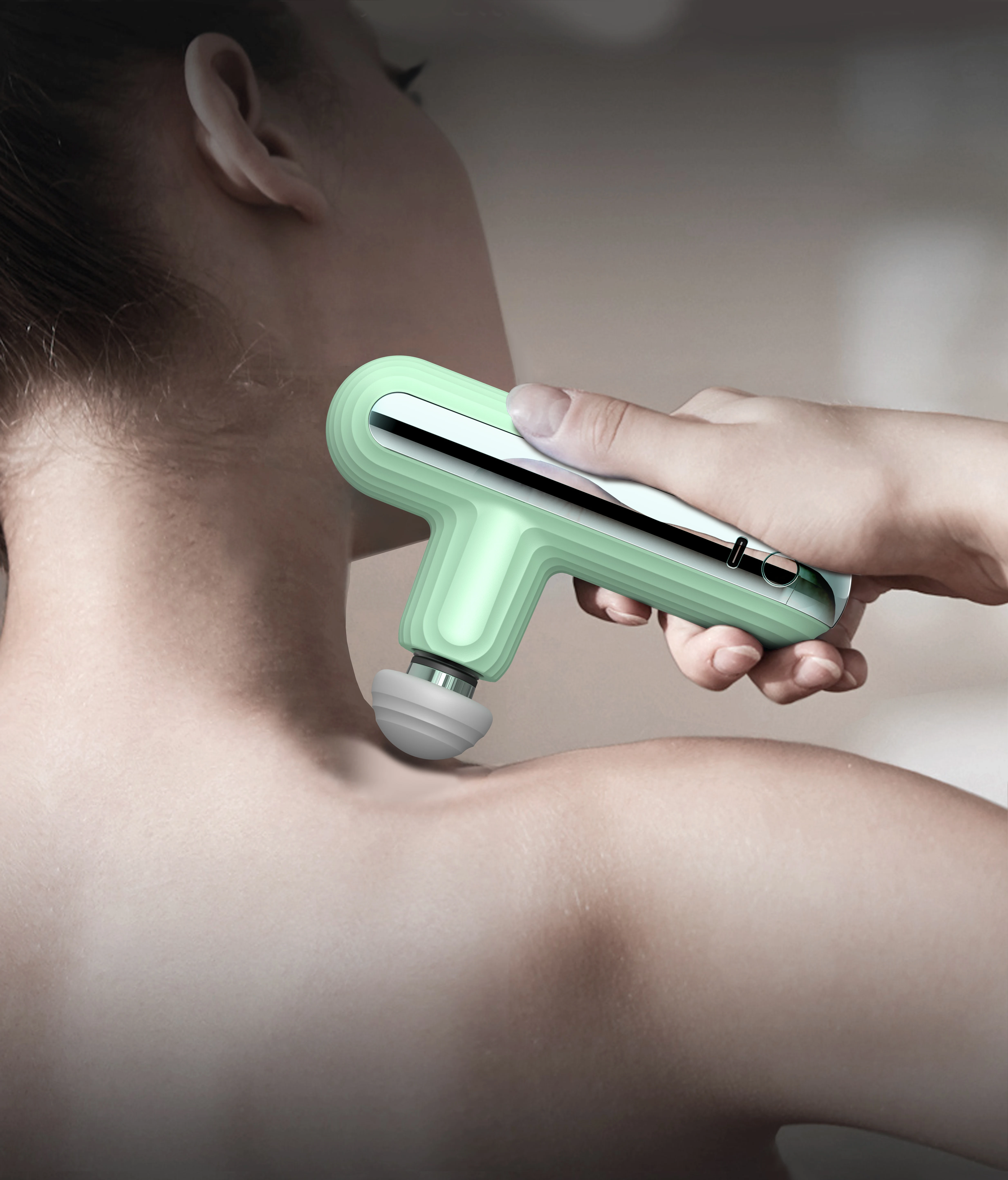 Handheld Booster Mini Electric Muscle Massage Gun Pocket Neck Muscle Massager Pain Therapy for Body  Relaxation