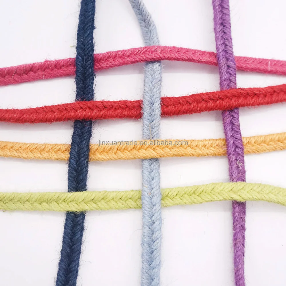 Ready to Ship 13colors 10mm Natrual Jute Cord Soutache Trimming  for Shoes