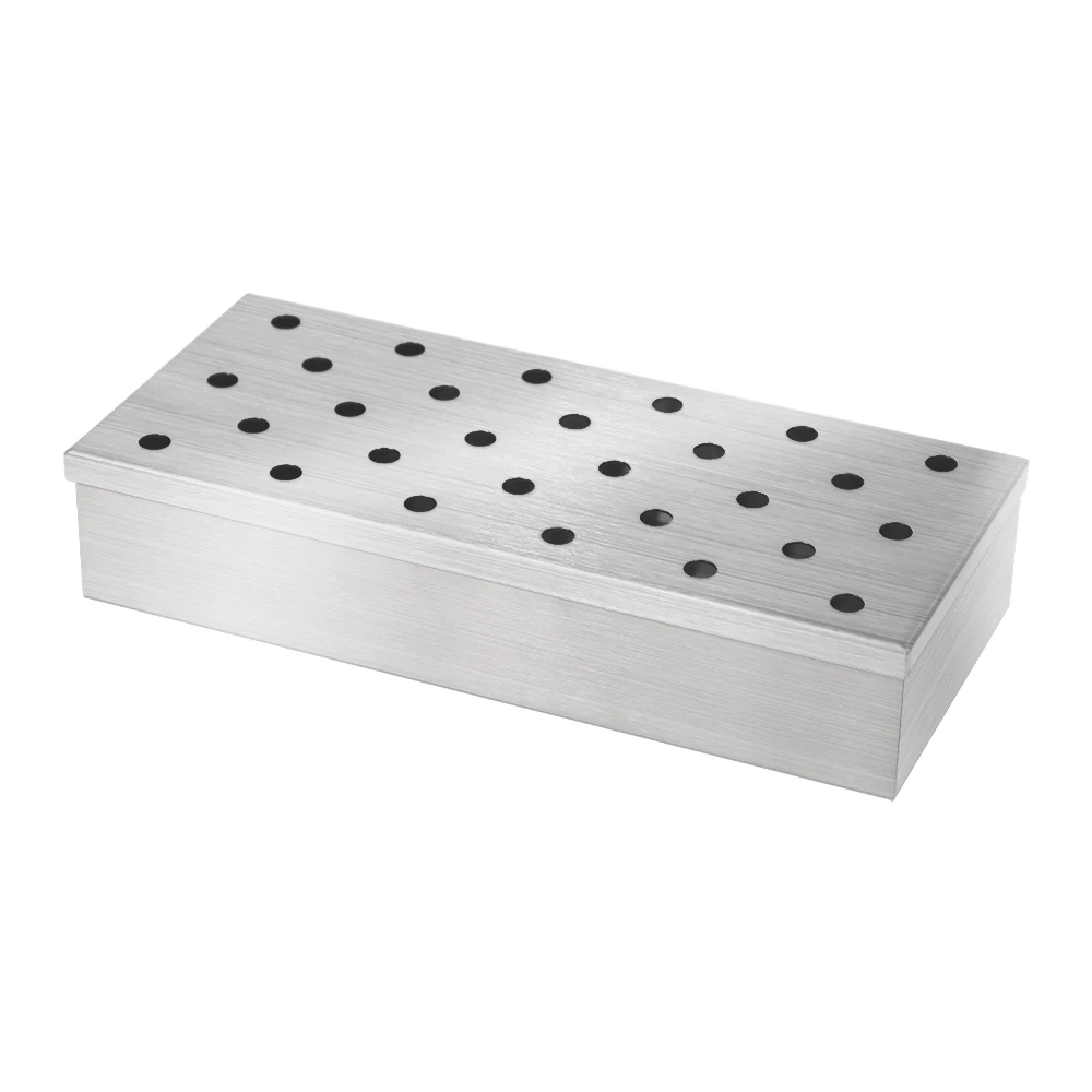 430 Steel BBQ Smoker Box for Grilling or Charcoal Grill Grilling Accessories