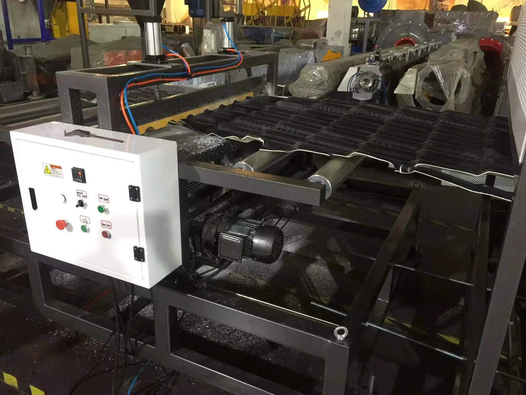 Fosita Plastic PVC ASA  Roof Tiles Extruder Extrusion Line Making Machine