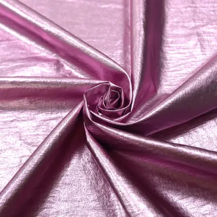 Light Weight Wind Proof 20D Silver Foil Crinkle Gilding Nylon Taffeta For Jacket Shell