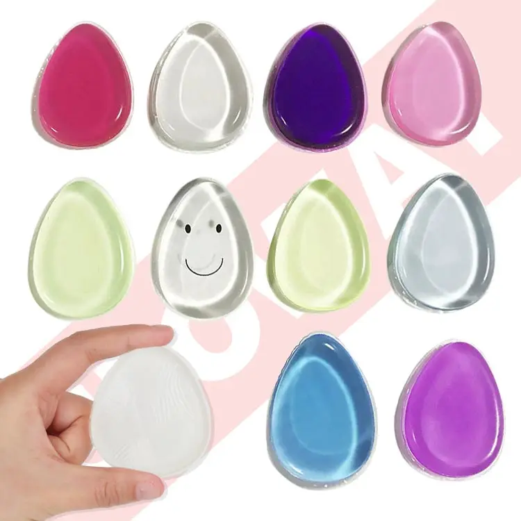 Cosmetic Beauty Tools Washable Reusable Silicone Makeup Applicator Gel Foundation Cosmetic Puff Silicone Makeup Sponge