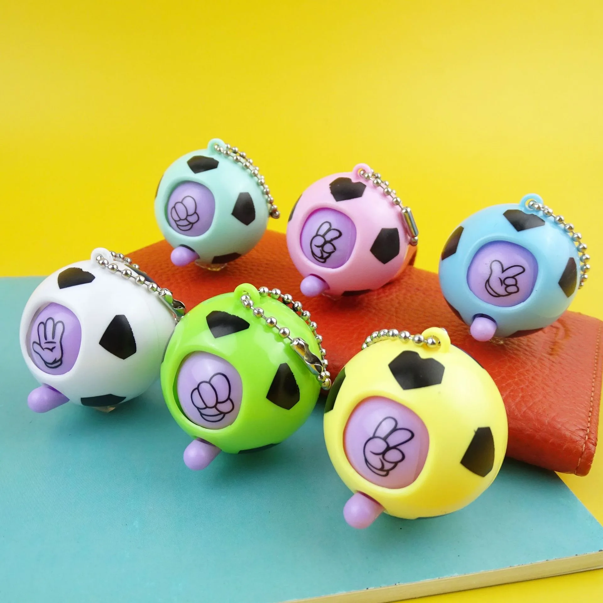 Wholesale creative egg scissors stone cloth fun Soccer Finger Guessing Game creative small gift