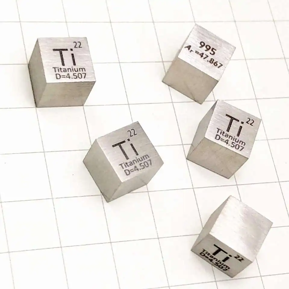 99.99% Titanium Granules Polished Surface Titanium Cube price for decorative engraving