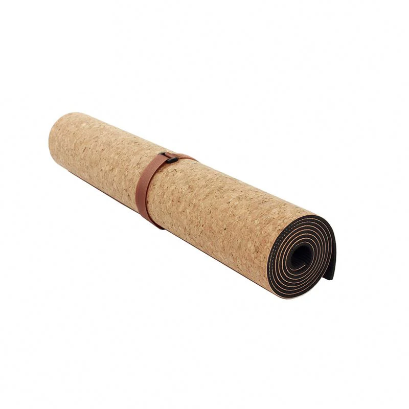 Sustainable OEM Eco Friendly Custom Printing Logo Fitness Exercrise Thick TPE Cork Mat Yoga