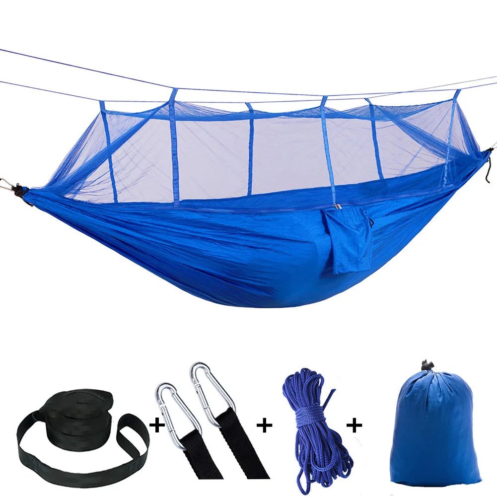 Outdoor Portable large camping 2 person Mosquito Net and Rain Fly Camping Backpacking Bug Hammocks