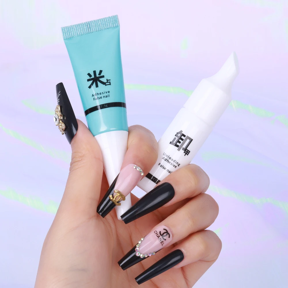 Long Lasting Newly Nail Glue Gel and Remover Acrylic Private Label Fake Nails with Glue Press on Nail Glue