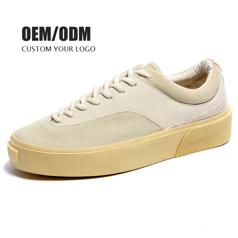 Comfortable Sneakers Man Shoes Sport Outsole Sneakers Trendy Unique Design Solid Color Board Canvas Shoes
