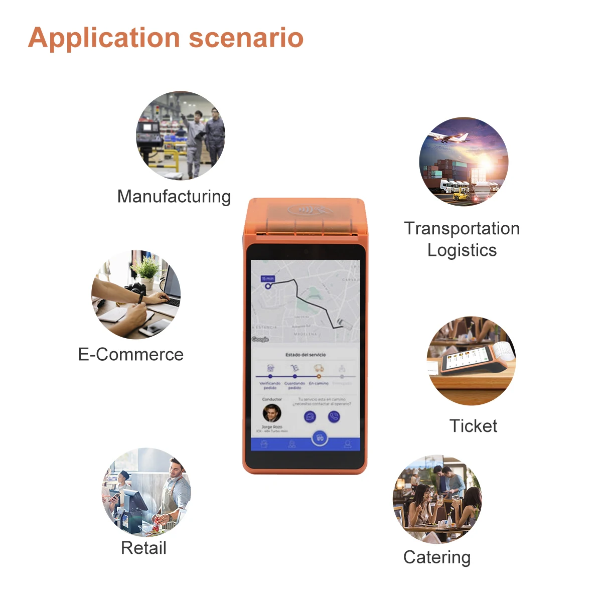 Нефинансовой мобильный рукоять сенсорный экран Смарт android OS11 pos терминал pos машина V7-N