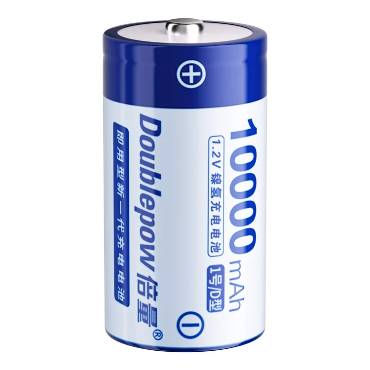 Doublepow OEM 10000mAh 1.2v Ni-MH D Cell Battery Factory Price Rechargeable Power Tools Toys Home Appliances Consumer