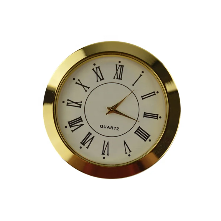 55 mm Watch Inserts Gold Color China Movement Metal Bezel Aluminum Clock Hands Alloy Case for Art Works Hand Crafts