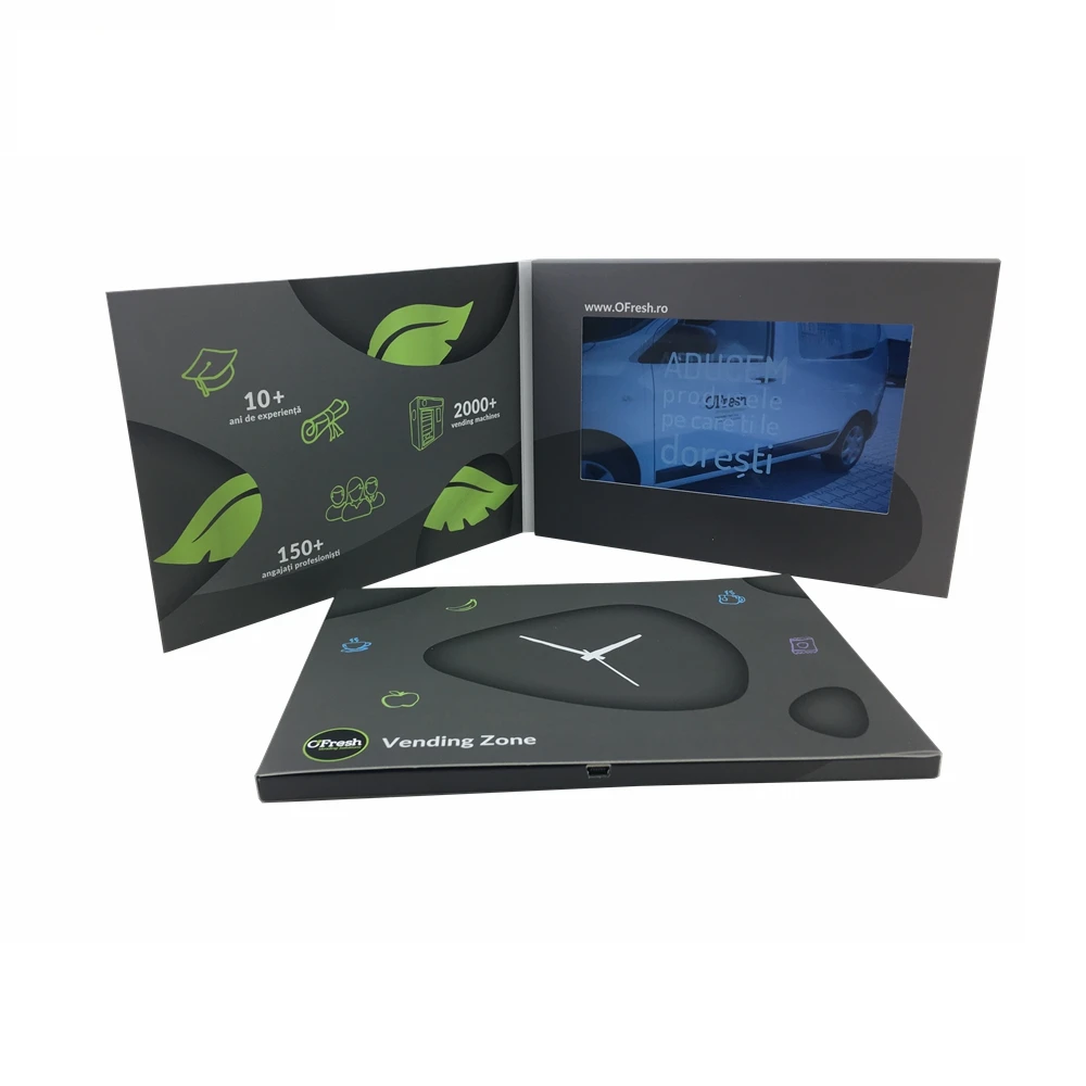 Best Selling Design 7 Inch Video Brochure Photo Frame Catalog Video Greeting Card For Company