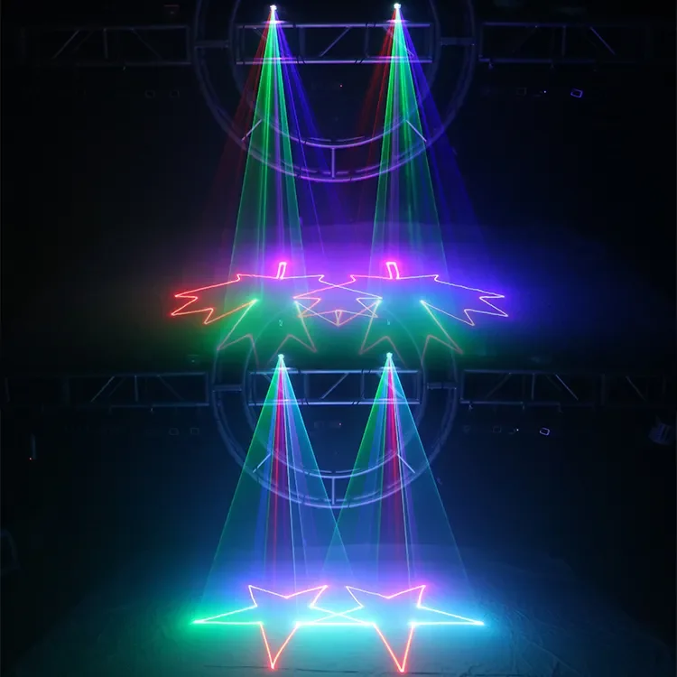 Hot selling Newest remote control Laser Discoteca Projector Led Laser Full color RGB Animation Laser Party Dj Lights