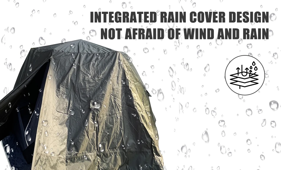 Outdoor Hexagon mobile sauna tent  Pop Up custom hub prism tent insulated ice fishing winter camping sauna tent manufacturer