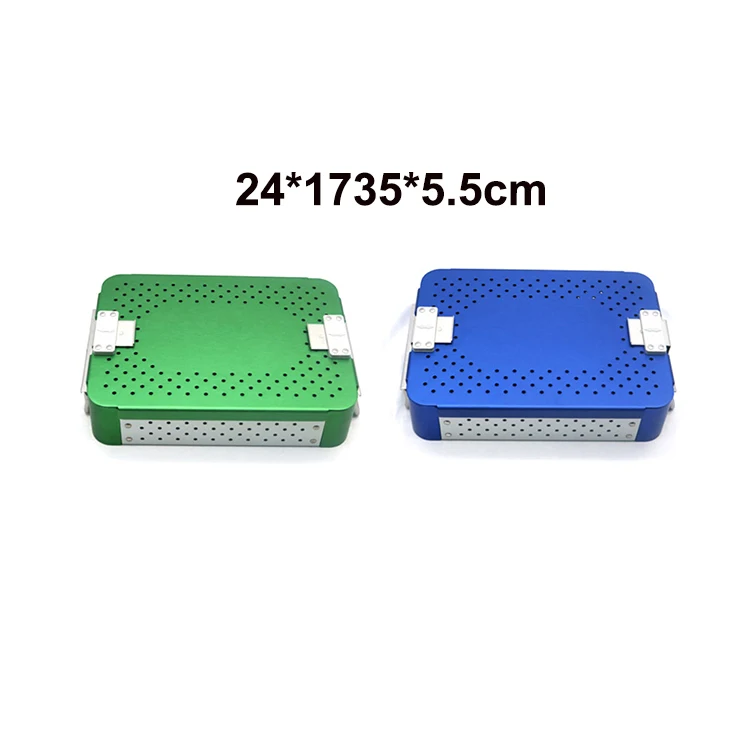 Aluminum Box Metal Sterilization Case Ophthalmic Instrument Tray Silicone Pad Sterilizer