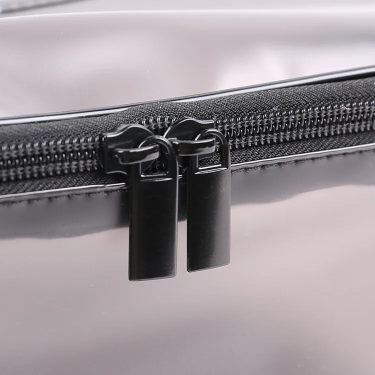 Newest waterproof PVC square transparent makeup cosmetic bag set for travel