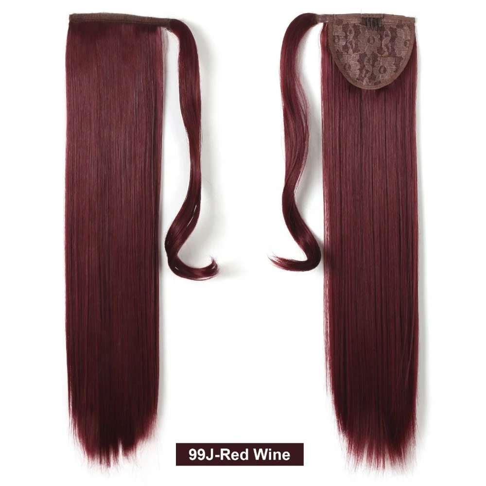
Easy to wear synthetic hair ponytail long straight ponytail draw string ponytail 