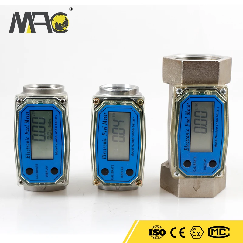 Электронный расходомер топливной турбины Macsensor ЖК-цифровой дисплей для керосиновых дизельных