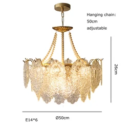 Multiple Types Classic Glass Hanging Lamps Elegant Art Glass Pendant Light for Living Room Bedroom Chandelier