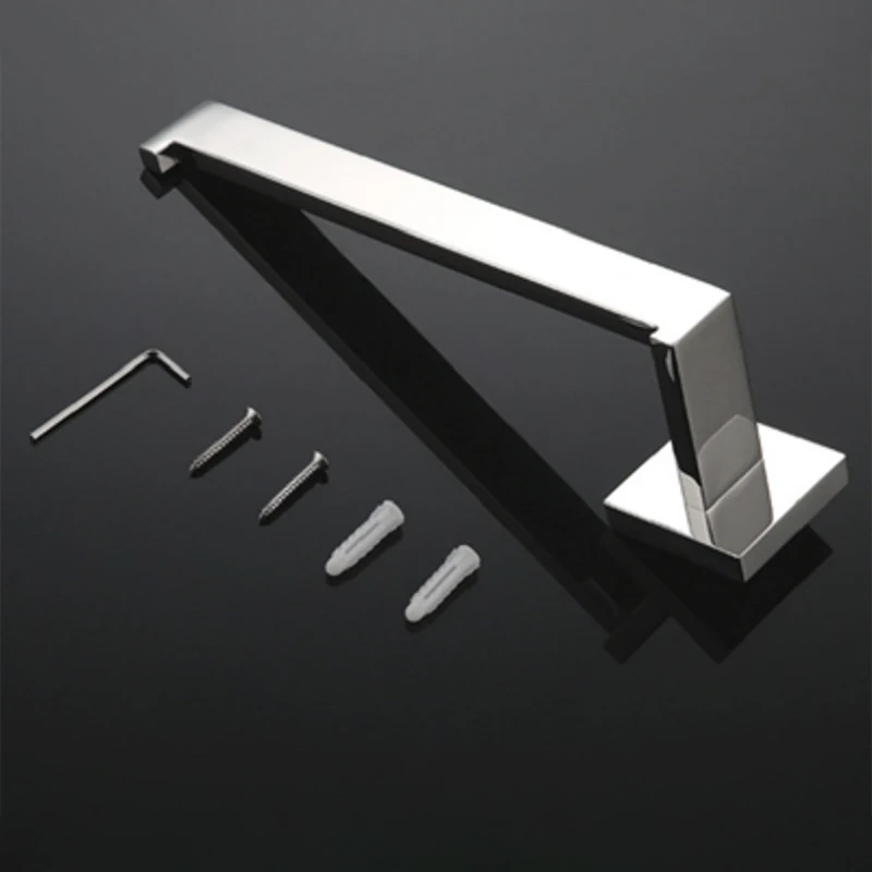Modern Stainless Steel Holder Hardware Polishing Accessories Wall Mounted Bathroom Towel Rack