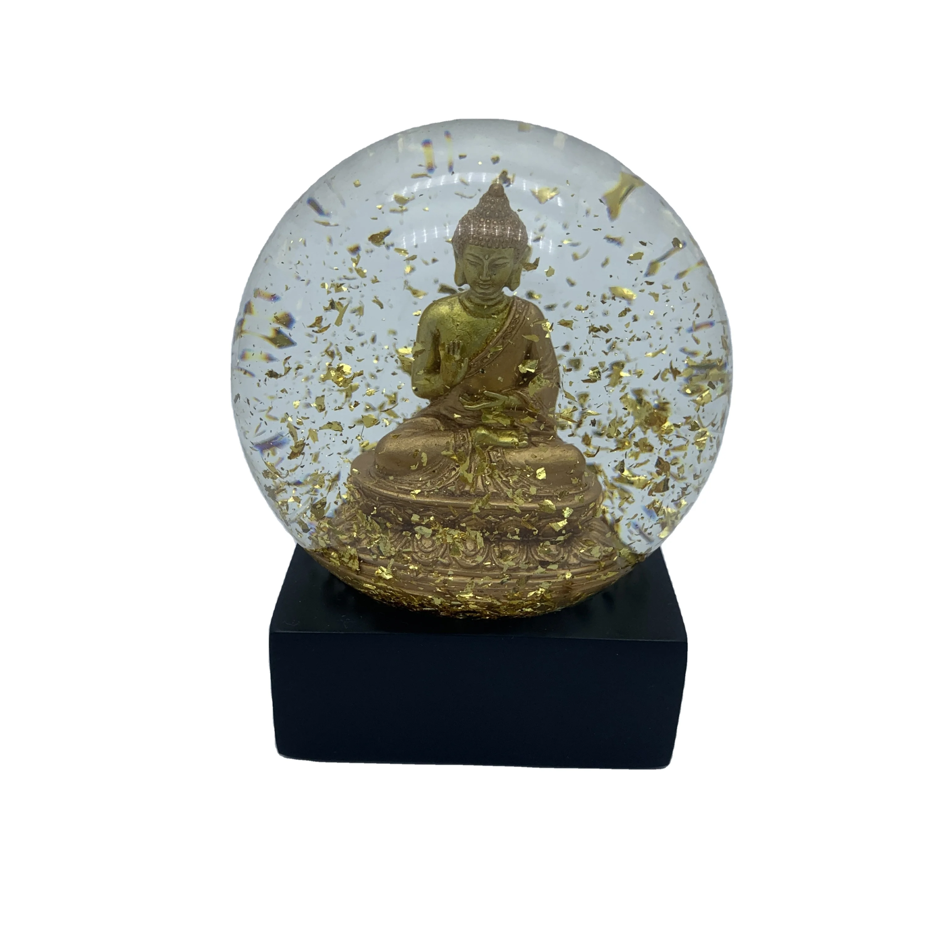 Custom  100MM without music Personalized crystal ball decorations Transparent buddha crystal ball
