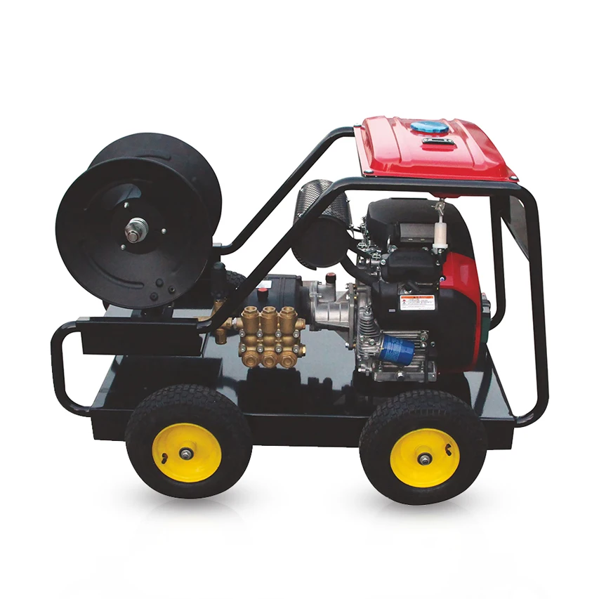Hotsale 150bar 3240L/H high pressure gasoline diesel engine sewer pipeline cleaning machine