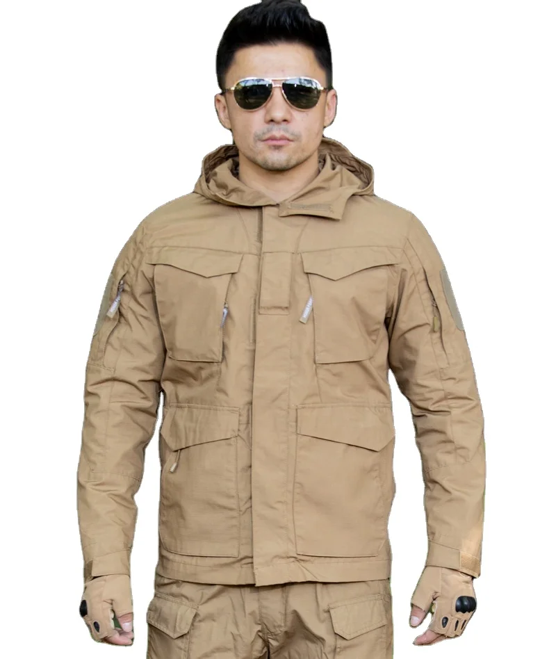 Outdoor pure color hunting mountaineering sports jacket tactical combat clothes