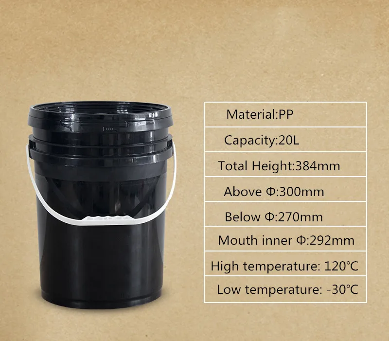 
Wholesale 5 Gallon White Plastic Buckets With Lid Plastic-Paint-Bucket 