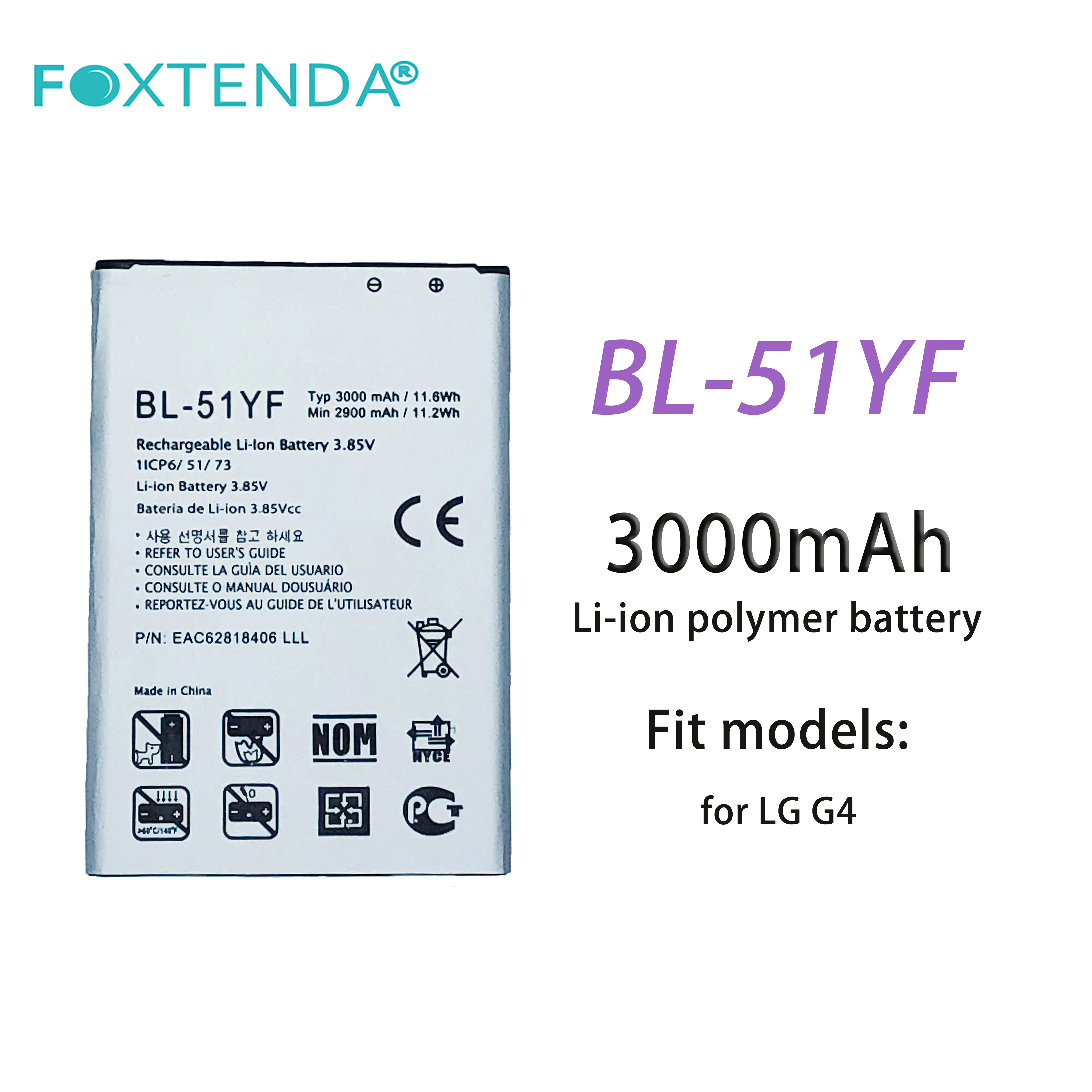 hot selling AAA grade battery cell BL-51YF 3000mAh original full mah for LG G4 batteries for mobile phones
