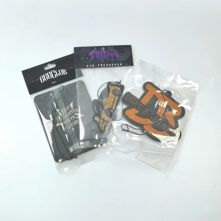Make your own design car air freshener hanging long lasting smells paper air freshener with custom card package