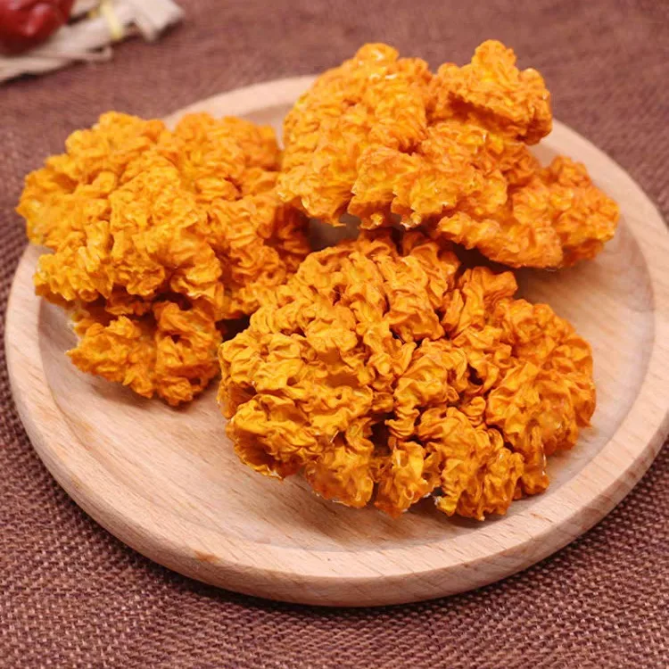Cultivated Whole Raw Yellow Golden Ear Fungus Dried Wild Tremella Aurantia Mushrooms Fresh Black Champignon Food Packaged Bag
