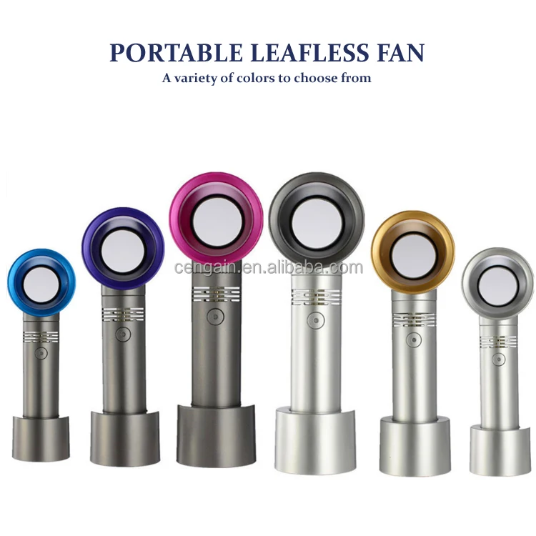 2020 Newly creative bladeless mini fan portable USB rechargeable handheld fan for desktop or hand