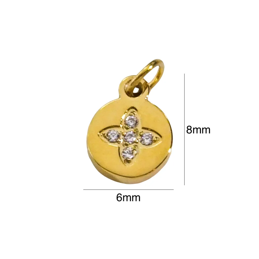 B3270 Wholesale cc charm parts high quality stainless steel charms necklace charm jewelry