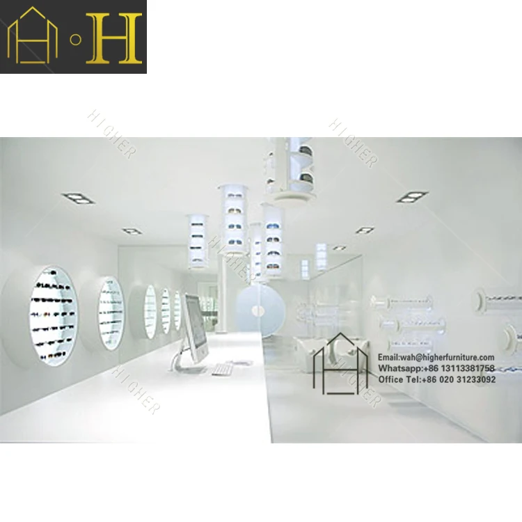 Best Selling eyeglasses display case On Glasses Mirror Display Floor Stand with Lockable Wheels